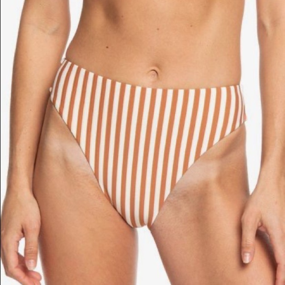 New High Waisted Striped Kelia Swim Bikini Bottoms